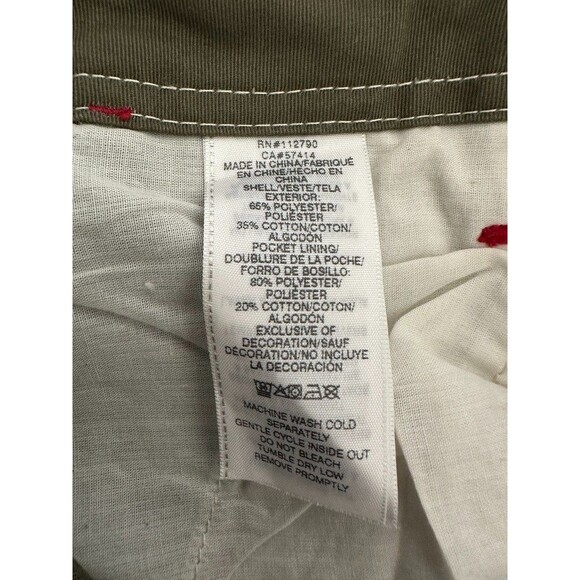 True Religion Women's Military Cargo Pants Straight Kalamata Olive Green Size 26 - Picture 11 of 12